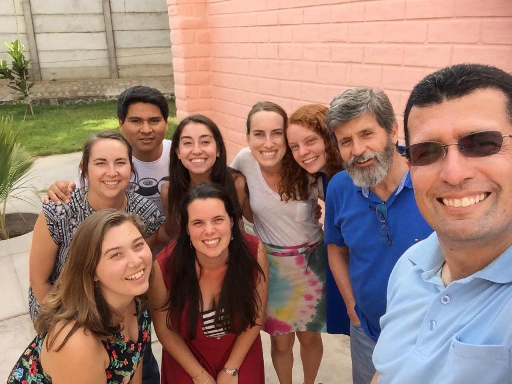 A group photo of three generations of Jesuit volunteers with local Jesuit priests and a priest-in-training. As always, Padre Juan Manuel is in the corner taking the selfie for us. 